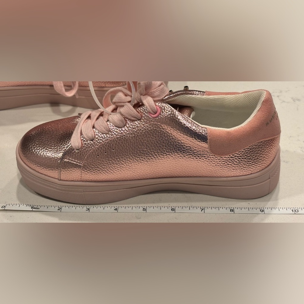 NWT Kurt Geiger London Kids Mini Laney Eye Platform Pink Sneakers Leather Size 4 - Picture 15 of 16